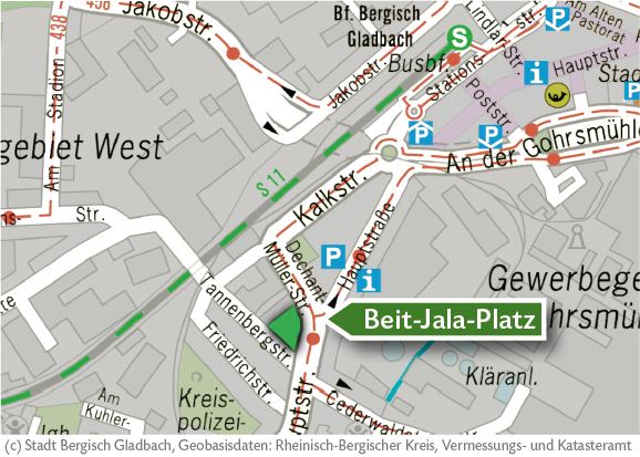 Lageplan Beit Jala Platz